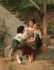 Playing with the Kittens by Emile Munier